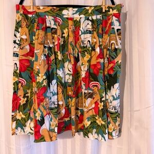 Grace Karin Vibrant Tropical A-Line Skirt